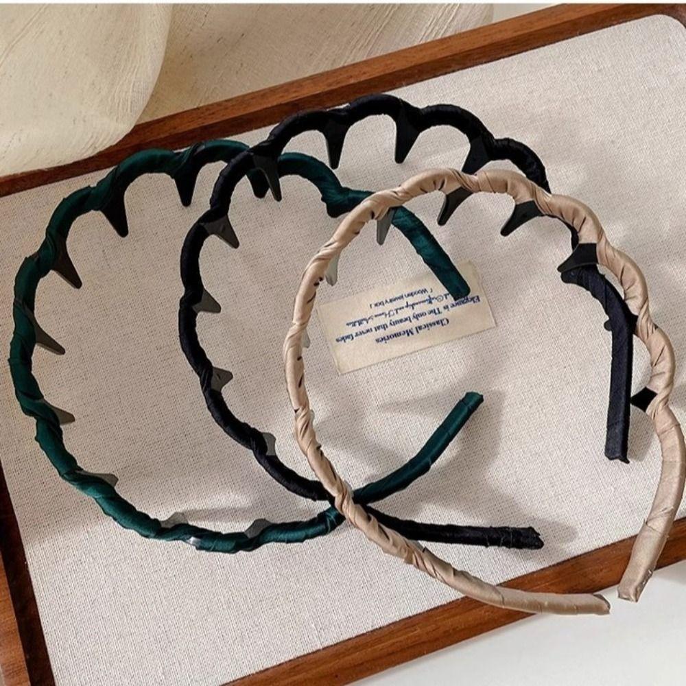 Leopard Pattern Hair Hoops U Shape Headwear Fashion Plush Teethed Hairband  for Women