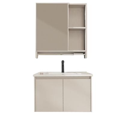 Bathroom Vanity and Sink Set Space Aluminum Cabinet and Ceramic Sink Multifunctional Bathroom Wall
