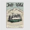 Into The Wild Illustriertes Metallschild  Personalisierbares Blechposter für Club Kneipe Garage und Wanddekoration  Perfektes Wohnaccessoire Geschenk