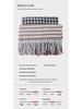Women's Houndstooth Winter Scarf 2025 - Double-Sided Plaid Tassel Shawl, Thick, Warm, Fashionable Neck Warmer