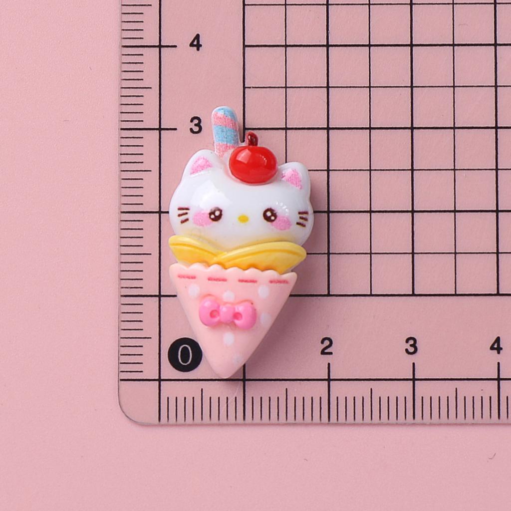 10Pcs New Mini Kawaii Cartoon Bright Food Kittenseries Flat Bottom Scrapbook  Diy Jewelry Making Hairwear Accessorie A36