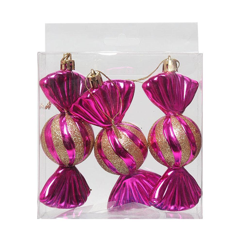 Christmas Tree Ornament, Xmas Glitter Candy Ball, Shatterproof Material, Lightweight Design, Festive Addition to Home Decoration