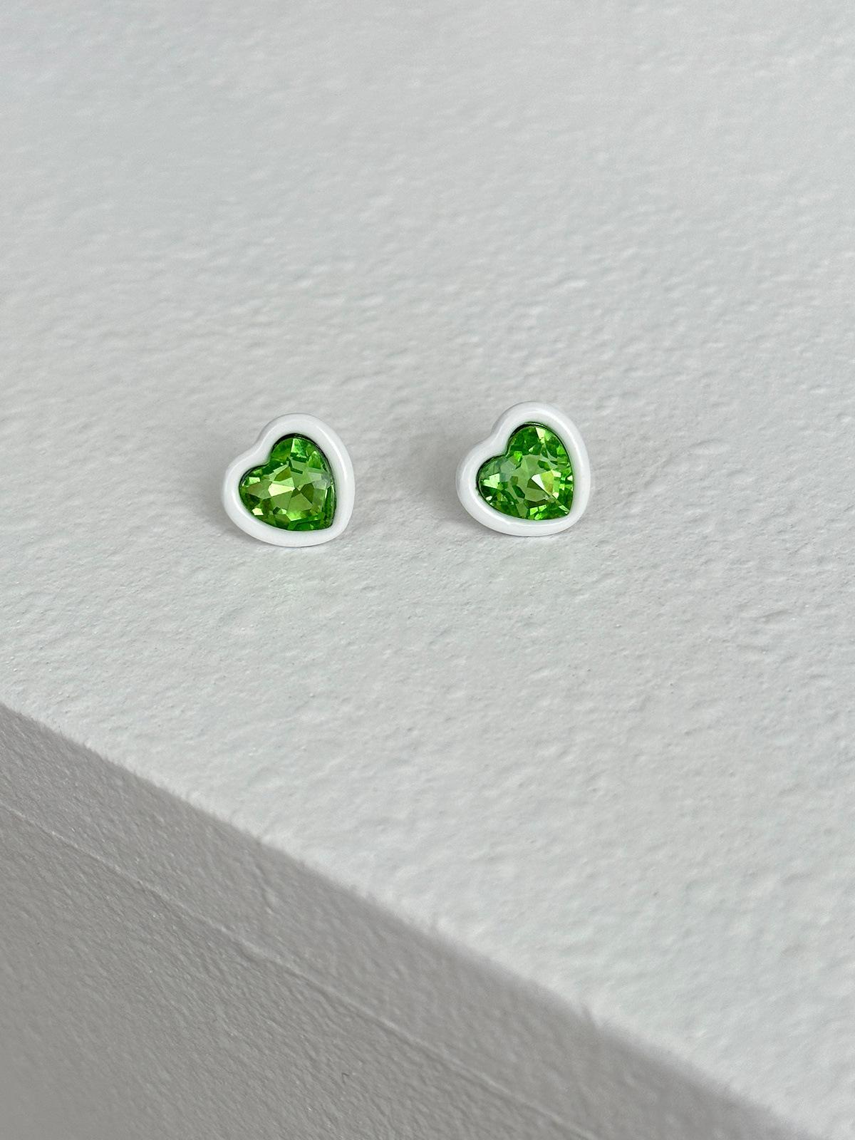 

Изысканные и милые серьги-пусеты с любовью, женские серьги-пусеты с цирконом, стимулирующие дофамин, нишевый дизайн высокого класса, серьги с серебряной иглой. 925 silver needle