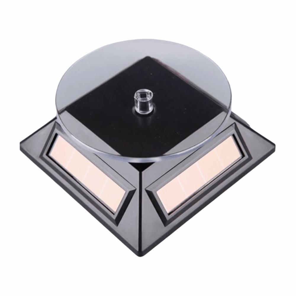 Compact Design Solar Turntable 360 Degree Rotation Revolving Platform Retail Showcase