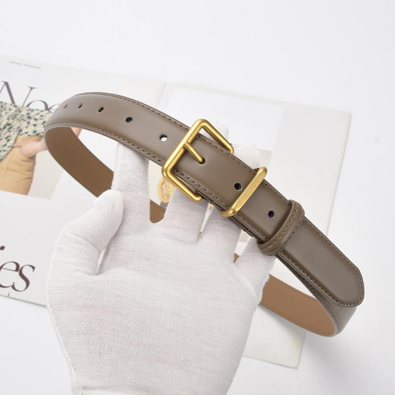 

Hong Kong Style Belt for Women s Trendy Pin Buckle Genuine Leather Belt for Women Korean Style Cowhide Retro Casual Trousers Belt Simple 105cm