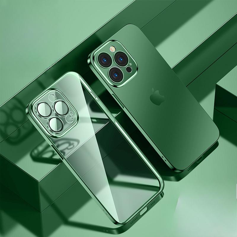 

Подходит для чехла для телефона Apple 13, IPhone14Promax Прозрачный Противоударный 12 Полная защита 11 Гальванизированный Противоударный Защитный Чехол iPhone 12 6.1 inch