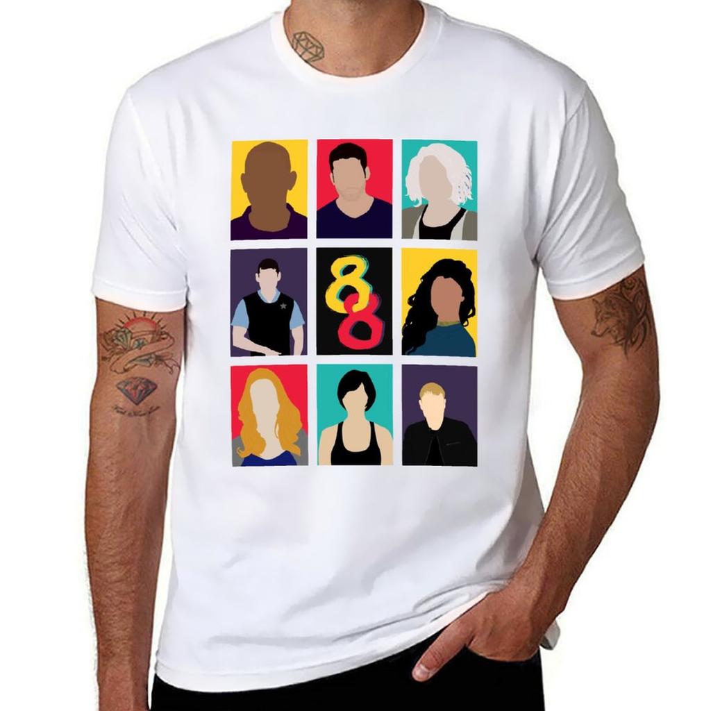 Colors High Man T Shirts T Sense8 Cotton Graphic T-Shirt Shirt Quality