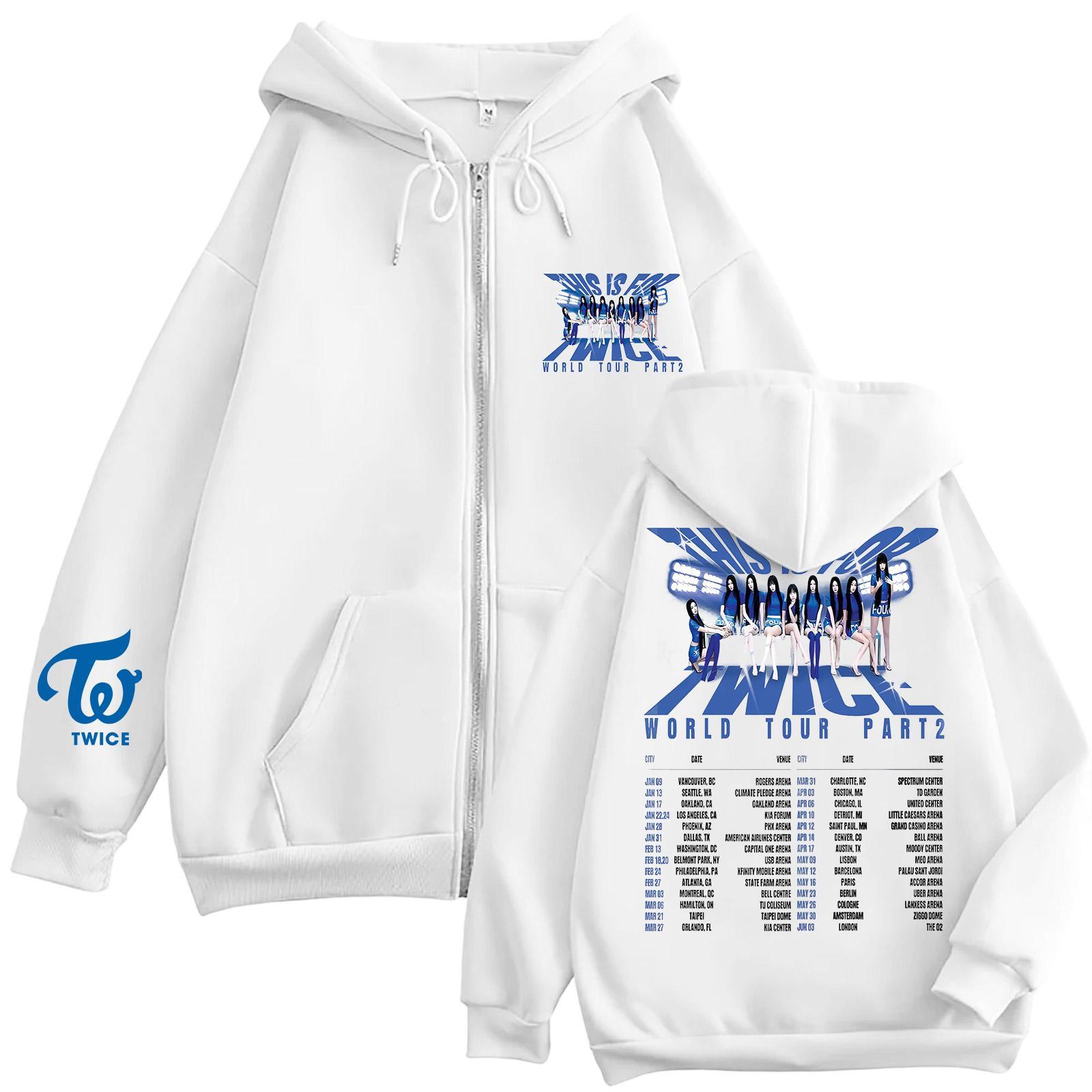 

Women s Casual Fashion Printed Long Sleeve Zipper Hooded Sweatshirt XXL білий