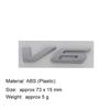 3D Premium ABS V6 S Letter Sticker Tail Bumper Badge Auto Rear Trunk Emblem Accessories Exterior Decoration