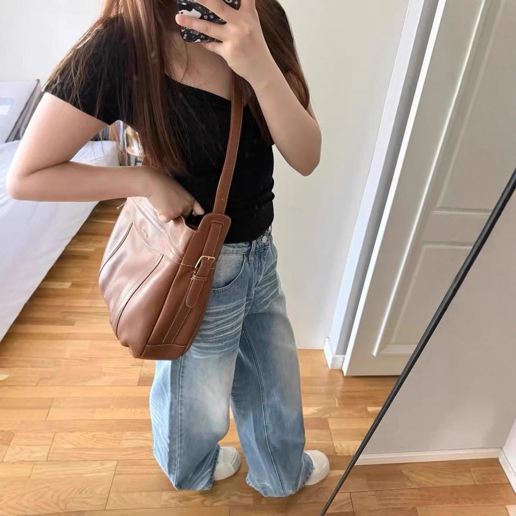 Retro Wide-leg Jeans for Women In Spring New Washing Blue Loose Slimming Draped Straight-leg Floor Pants