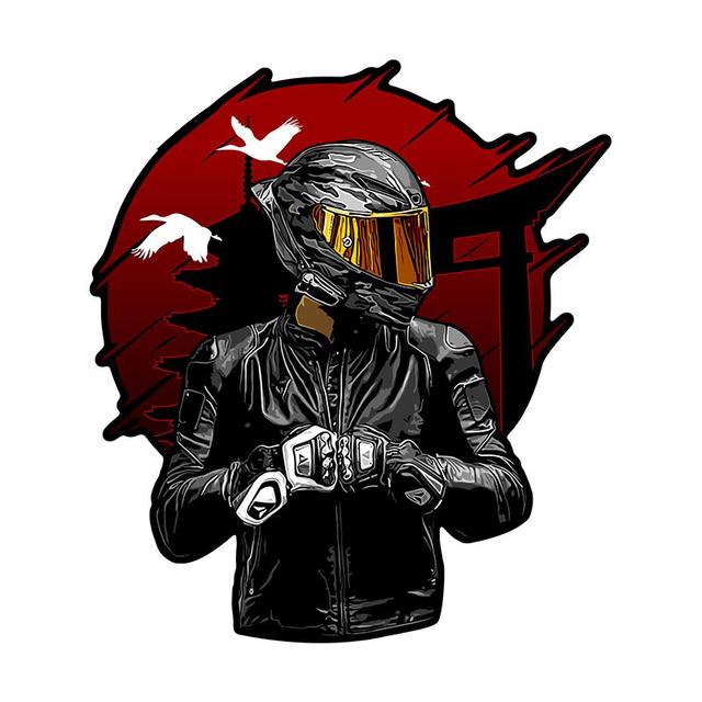 

J523 # Sakura Racer Samurai JDM креативная наклейка на автомобиль виниловая наклейка водостойкие украшения наклейки для автомобиля H-15cm-Longest Side