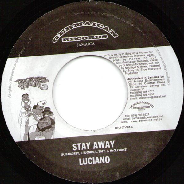 

7inch Record LUCIANO - Stay Away GRJ070014 Germaican Recor 2002 Germany Reggae, Ska & Dub Used