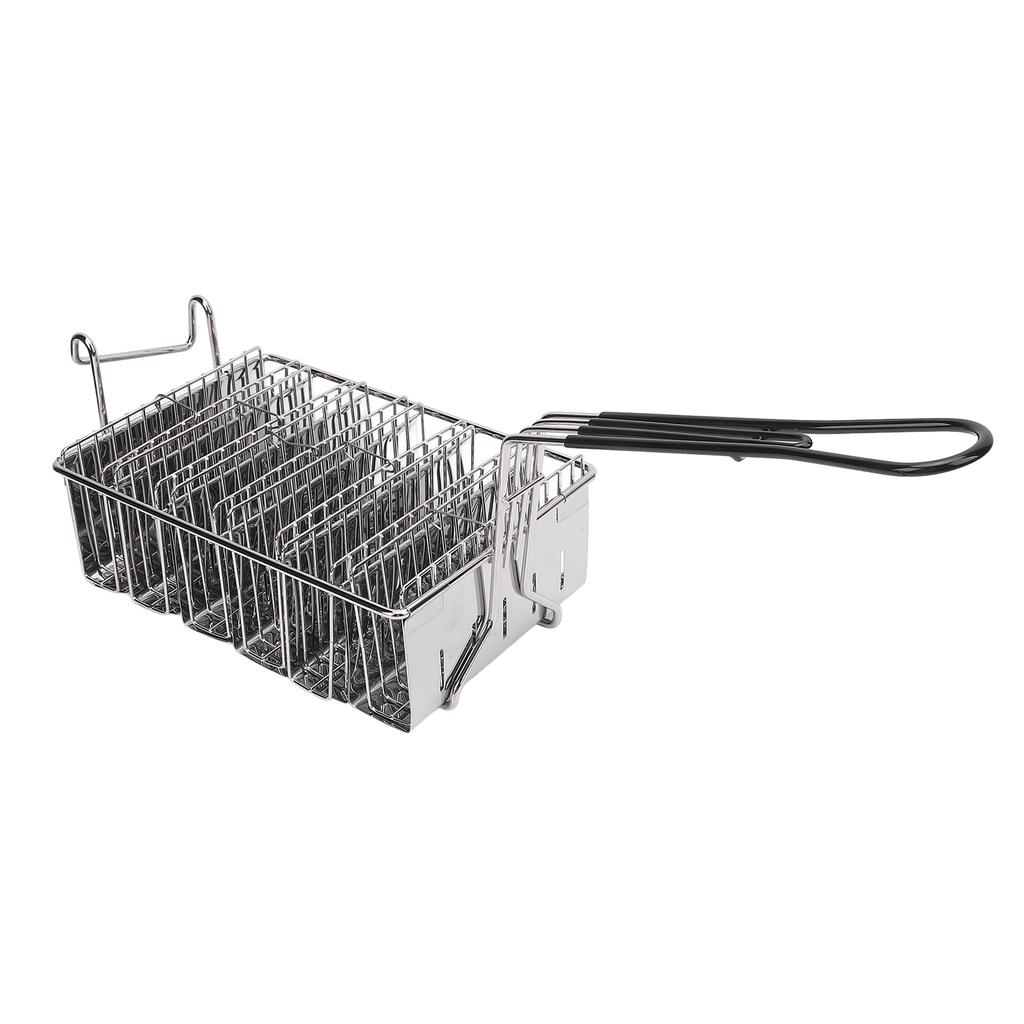 U Shape Taco Fryer Basket Stainless Steel Taco Holder Basket 6 Shells Deep Fryer with Long Handle for Kitchen
