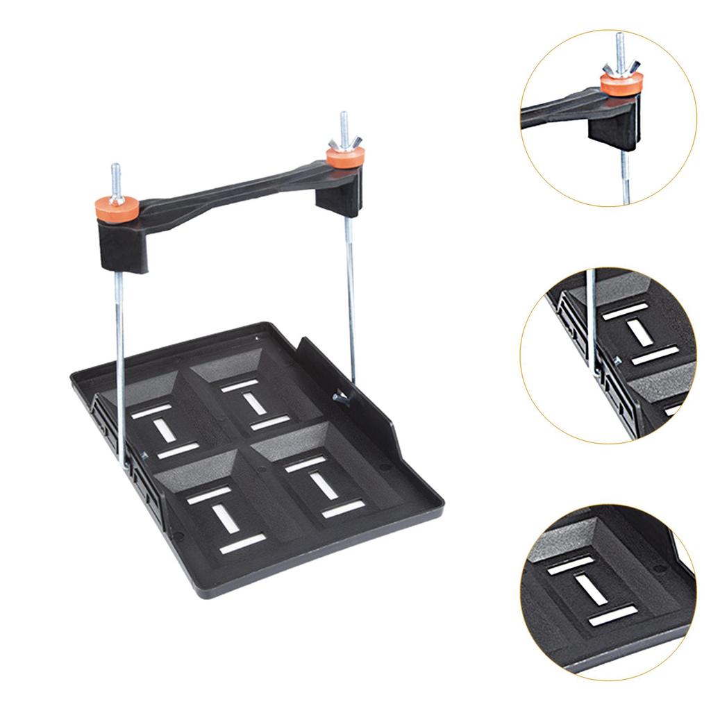 Car Battery Tray Bracket Metal Battery Hold Down Tray Storage Battery Holder Support Recessed Slot Fixing Bracket for Rvs Cars