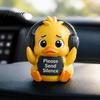 Creative Healing Gift for Friends 3D Printed Sad Yellow Duck Figurines, Cute Tired Worker Resin Unique Desk Ornament Coworkers Ornaments Home Office,