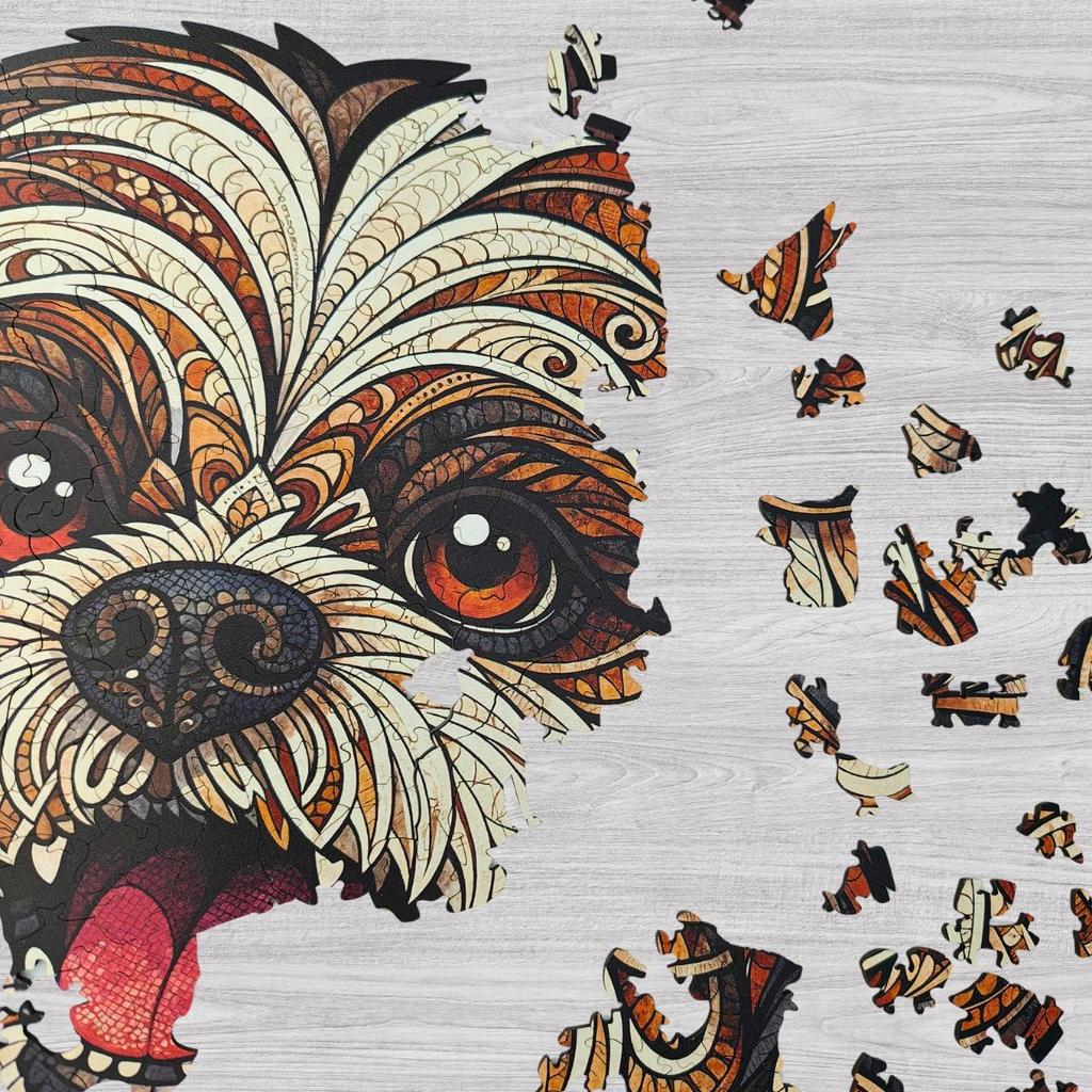Shih Tzu Wooden Puzzle Cute Dog 400 pcs 3 mm Wooden puzzle