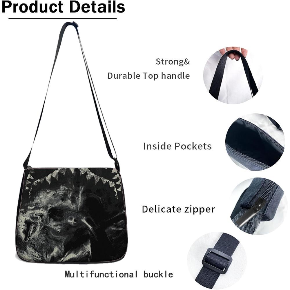 1/2/3/4/5PCS Trendy Shark Graphic Backpack Set | Perfect for School & Daily Adventures