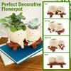 Smile Face Planter Resin Flower Pot Planter with Drainage Hole Novelty Design Succulent Flower Pot Home Garden Flower Container