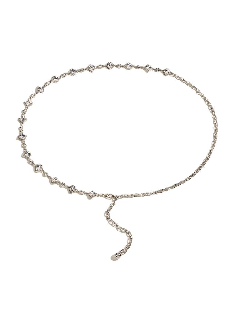 Rhinestone Waist Chain Metal Accessories Belt With Skirt Dress Waist Chain Decoration Thin Belt Tide