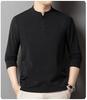 Chinesischer Stil Zwei-Knopf Fleece Stehkragen Langarm Herren Hoodie - Herbst/Winter Dick Warm Lässig Oberteil