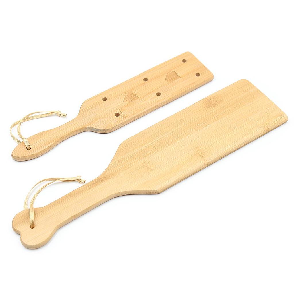 Heart-Shaped Bamboo Hand Clappers: Erotic Flirting & Whipping Tools