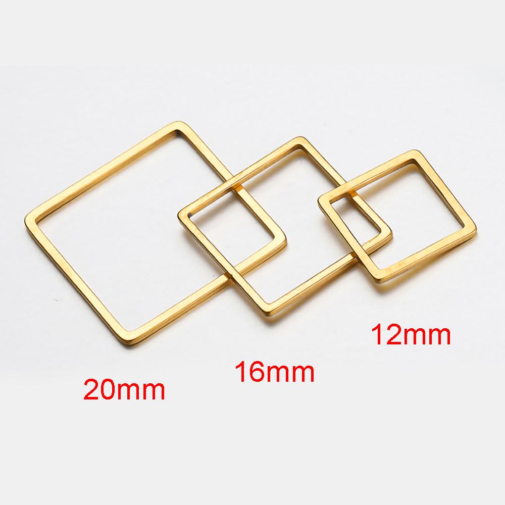 20pcs Stainless Steel Frames Charms DIY Resin Earring Pendants Base Geometry Hexagon Blank Bezel for Jewelry Making DIY Findings