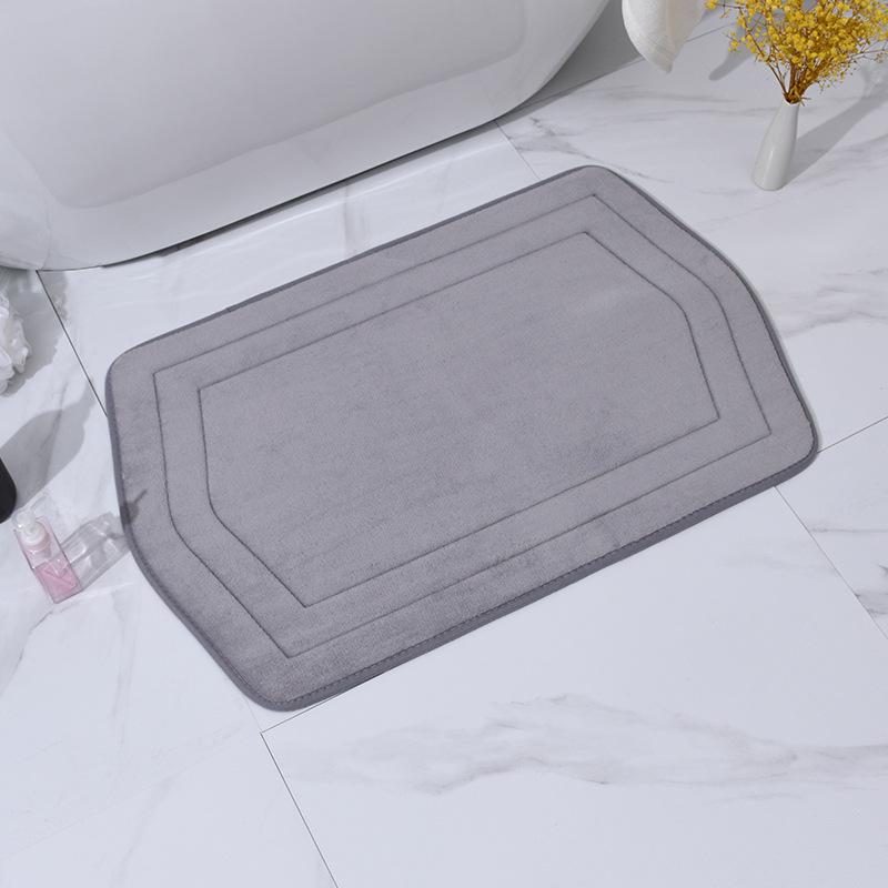 Eenvoudige Langzaam Terugverende Memory Absorberende Vloermat Badkamer Slaapkamer Antislip Vloermat Keuken Deurmat Huishoudelijk Tapijt 45x70cm