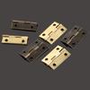 DRELD 10Pcs 24*16mm Furniture Hinges Cabinet Drawer Door Butt Hinge Antique Bronze/Gold Decorative Hinges For Jewelry Box+Screws