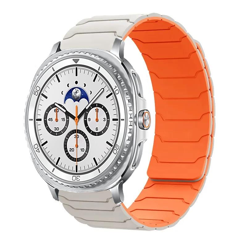 Silicone Strap for Samsung Galaxy Watch 8 40mm 44mm 8 Classic 46mm Sports Magnetic Bracelet Galaxy Watch Ultra 2026 47mm Correa