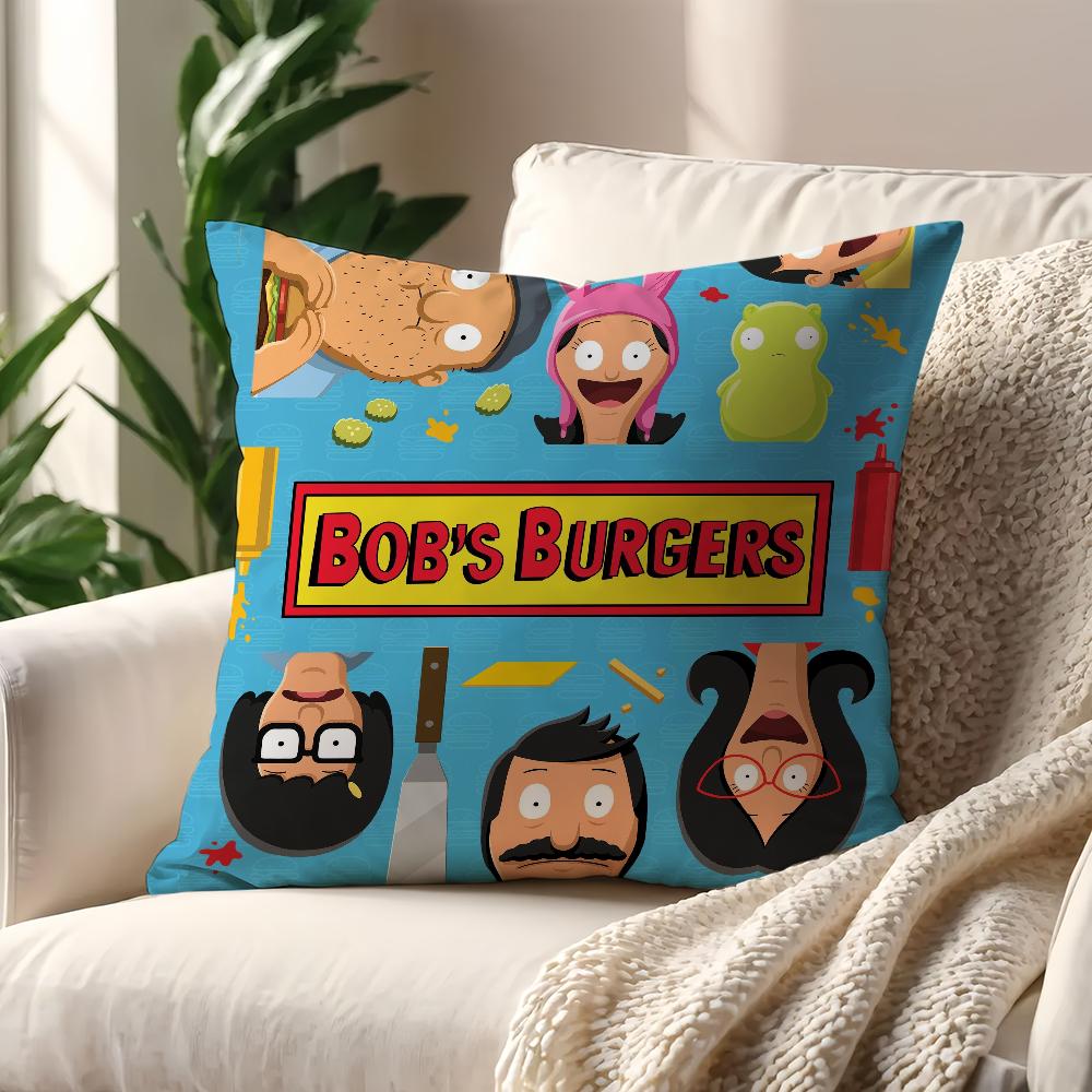 Cartoon B-Bobs Cute B-Burgers cool cushion cover Pillow Cover Home Sofa living Decoration Room  Office Car Nordic Simplicity