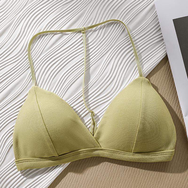 

Женский сексуальный бюстгальтер-треугольник без бретелек на халтере из чистого хлопка M/L: 85-110 jin