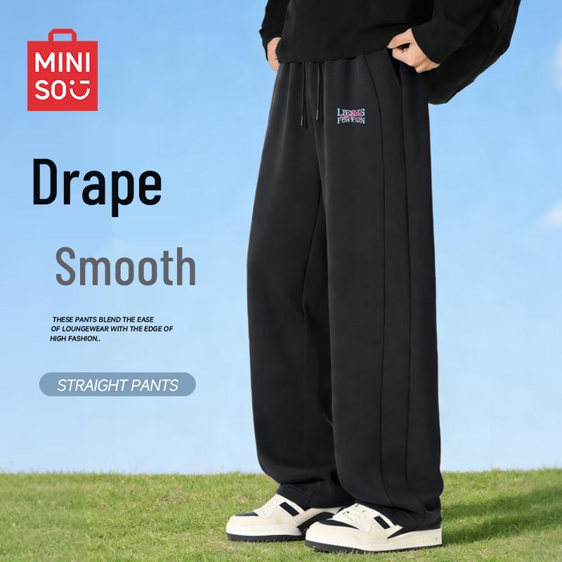 

MINISO Men s American Style Straight Leg Casual Sports Pants L