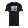 Love Moschino Herren Mehrfachlogo Baumwolle Lockerer Schnitt T-Shirt