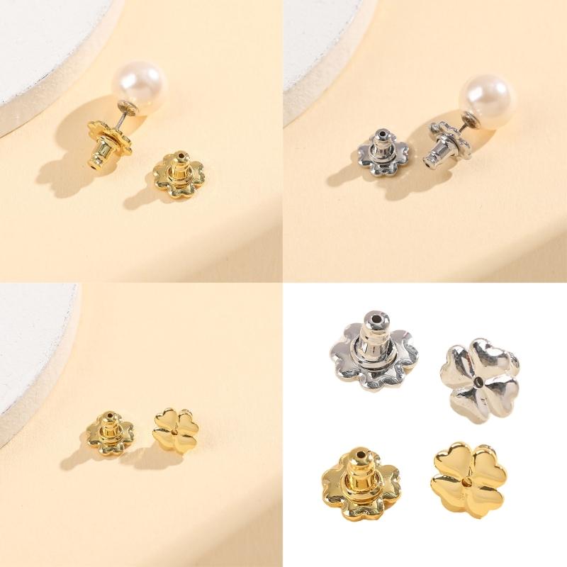 Sturdy Clovers Ear Stoppers Sweat Resistant Nonslip Grip Universal Fit for Earrings and Studs