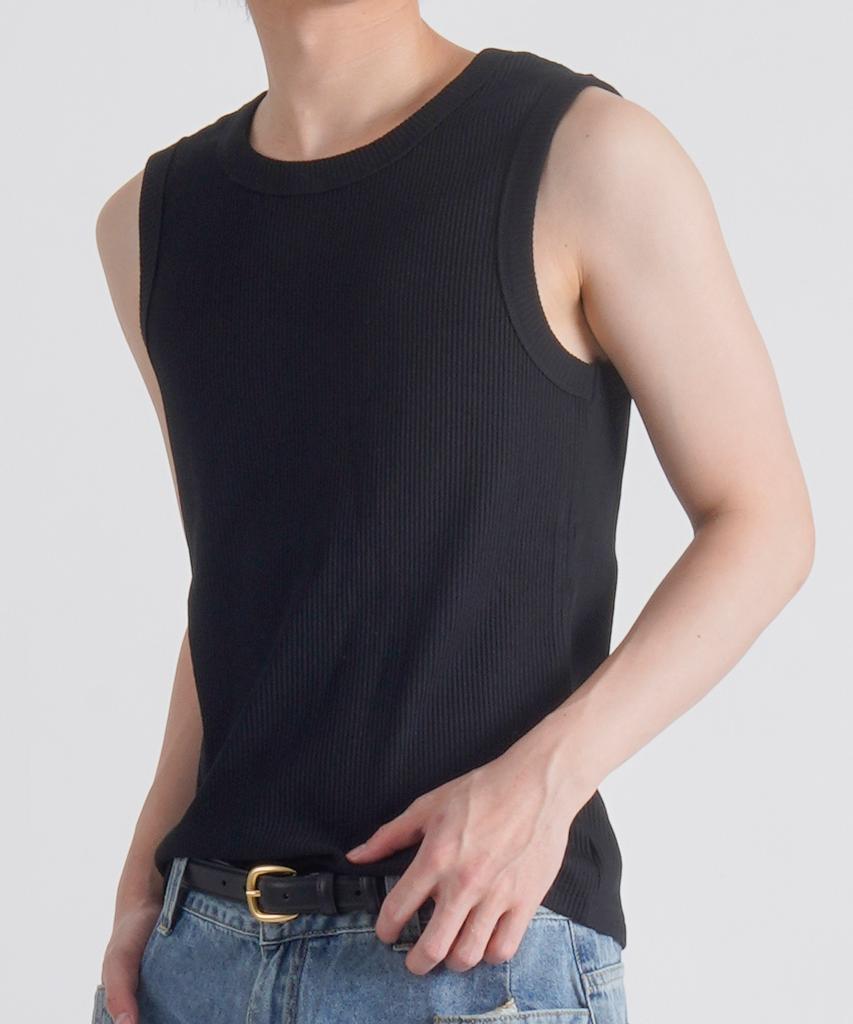 Beoteunseoul Ribbed Texture Soft Sleeveless (3 Colors)