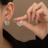 Light Luxury, Simple And Exquisite Stud Earrings, Sweet And Advanced Sense, Diamond-Encrusted Feather Earrings, Unique Temperament Earrings.