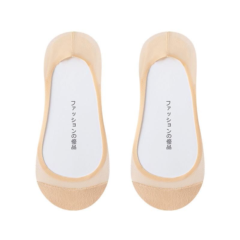 Women's Summer Thin Boat Socks, Solid Color, Light Mouth, Anti-slip and Non-dropping, and Invisible Sweat-absorbing and Deodorizing Short Socks