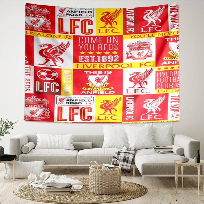 Liverpool Football Club Print Wandkleed, Achtergrond, Eenvoudige Installatie, Ideaal voor Slaapkamer, Kantoor & Woonkamer, met Esthetische Wanddecoratie.