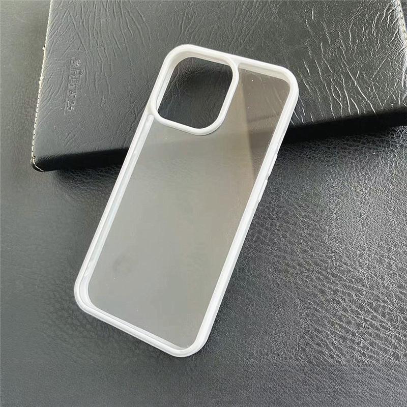 The Grooved Phone Case Is Suitable for 16 Resin Cream Gel Special Transparent Shell Apple 15 Color Edge Two-in-one 8