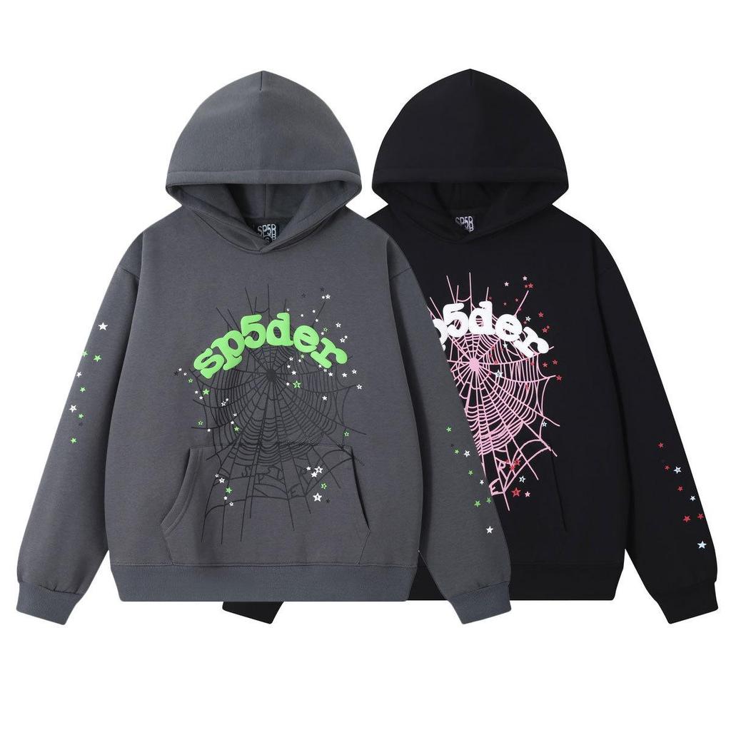 Young Thug Style Foam Letter Hoodie - Pink Hip-Hop Sweatshirt for Couples