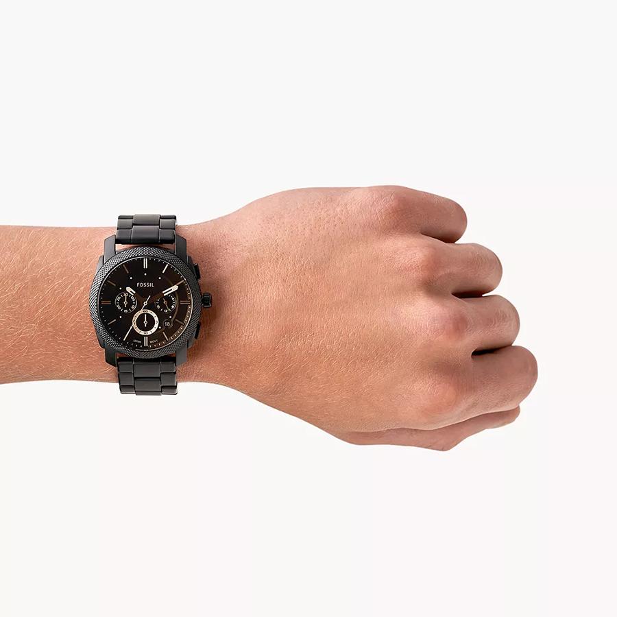 Fossil Men's Quartz Three-Hand Watch - Stainless Steel Case, Scratch Resistant Glass FS4682