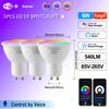 1-10Pcs Tuya GU10 WiFi LED Smart Bulb Dimmable 1-100% RGBCW Spotlight Smart Life APP Work with Alexa Google Home Voice Control