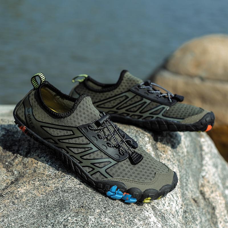 

Уличные кроссовки для ручья мужские износостойкие быстросохнущие нескользящие летние для альпинизма, пешего туризма, амфибийные, спортивные, для рыбалки вброд 47 армия зеленый