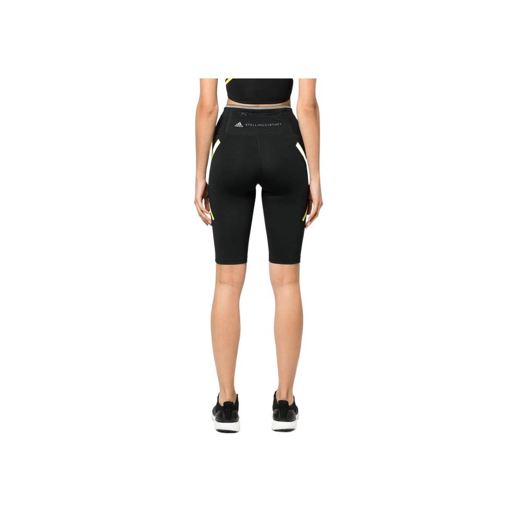Adidas Logo Print High-Waisted Cycling Shorts Women Shorts Black HI6058