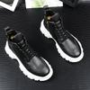 Herren Luxus Mode Plateau Stiefel Marke Designer Schwarz Weiß Schuhe Cowboy Echtes Leder Sneaker Hübsche Stiefeletten Hombre