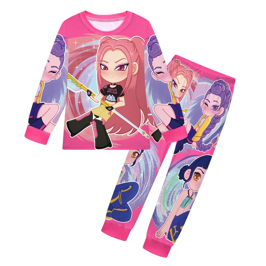 

Детский Девочки Аниме Мультфильм Руми Зои Мира Принт Футболка с Длинными Рукавами Брюки Спальная Одежда Пижамный Комплект 120cm
