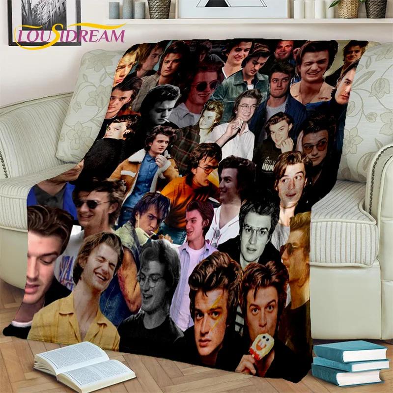 HD Printing Joe Keery Actor Blanket,Soft Throw Blanket for Home Bedroom Bed Sofa Picnic Travel Office Rest Cover Blanket Kids