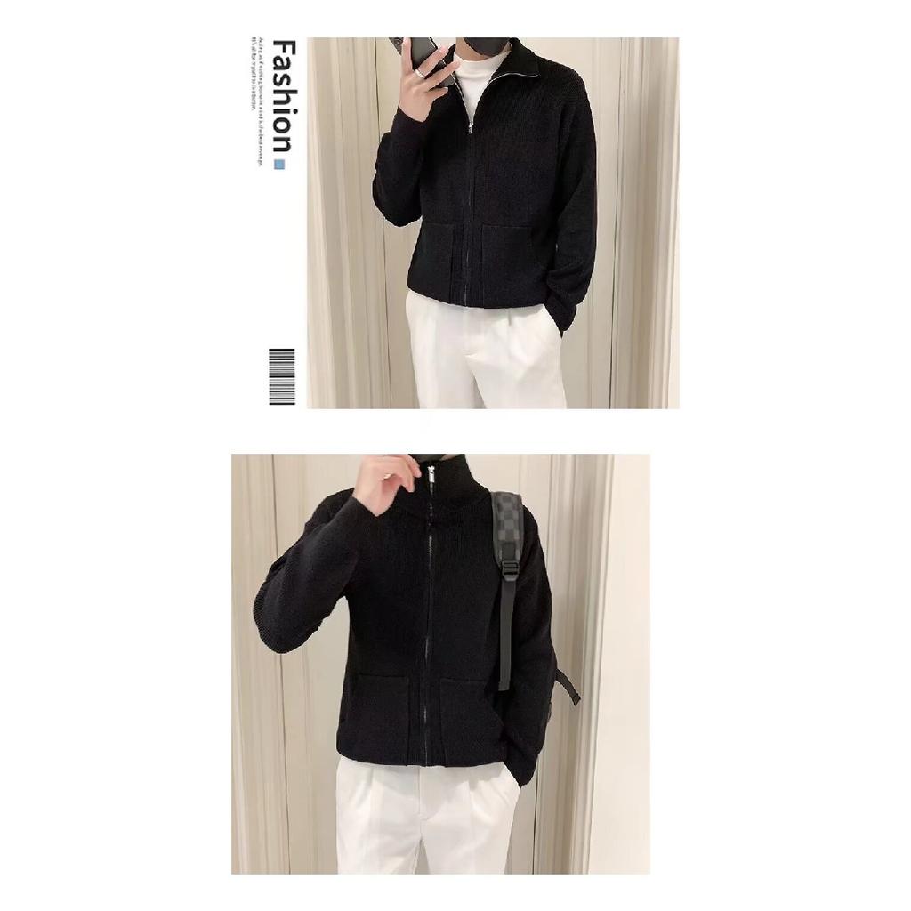 Spring 2024 Men's Sweater Patchwork Assorted Colors Skin-Friendly Fabric Fashion Versatile Top Casual Long-Sleeved Bottoming Shirt