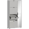 Shoe Rack with Mirror, 4 Flap Drawers, Gray