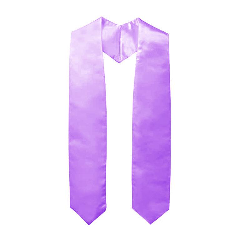 European & American Graduation Ceremony Stole - Solid Color Satin Honor Shawl
